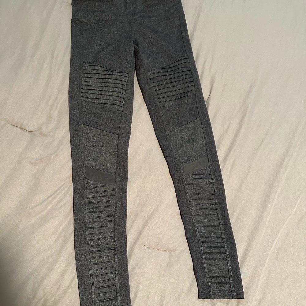 ALO Moto Leggings for Women Small Dark Gray - Picture 2 of 8